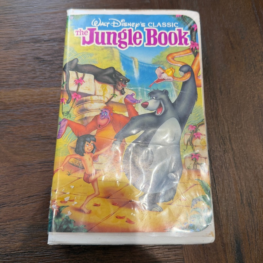 Walt Disney The Jungle Book VHS Black Diamond Classic Clamshell Case 1991 VTG